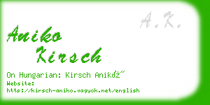 aniko kirsch business card